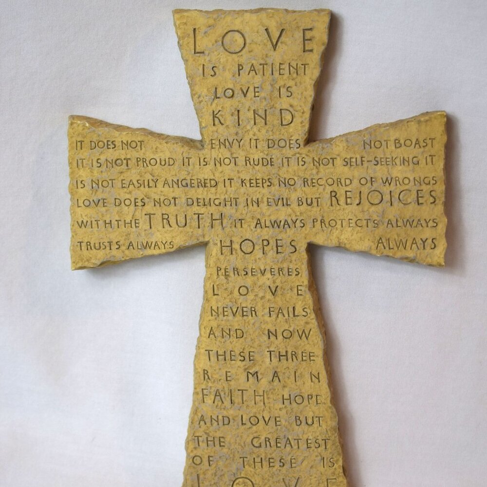 2000 Zondervan Love Is Patient Bible Verse Cross  1 Cor 13:4 7x5 Inches